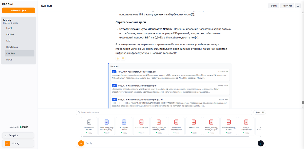 Create RAG with Bult.ai
