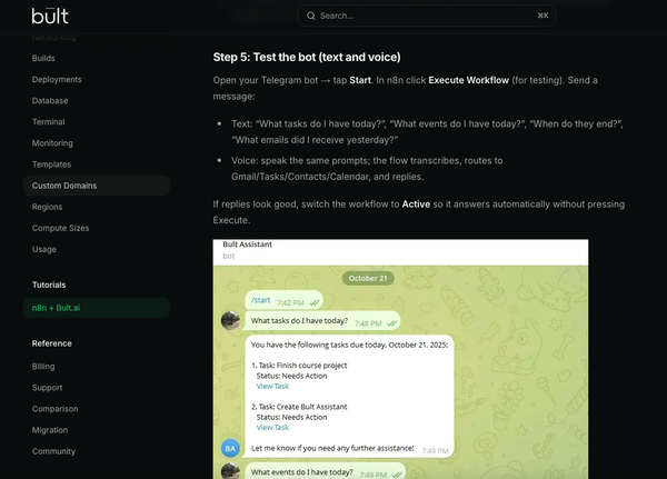 Build a Personal AI Assistant with n8n + Bult.ai