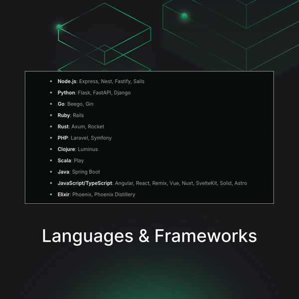 Languages and Frameworks Supported on Bult.ai