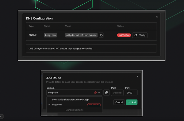 Public URLs and Custom Domains in Bult.ai